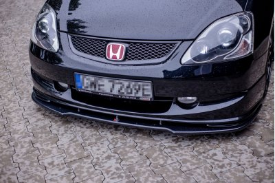 Накладка сплиттер на передний бампер на Honda Civic VII Type R / Type S